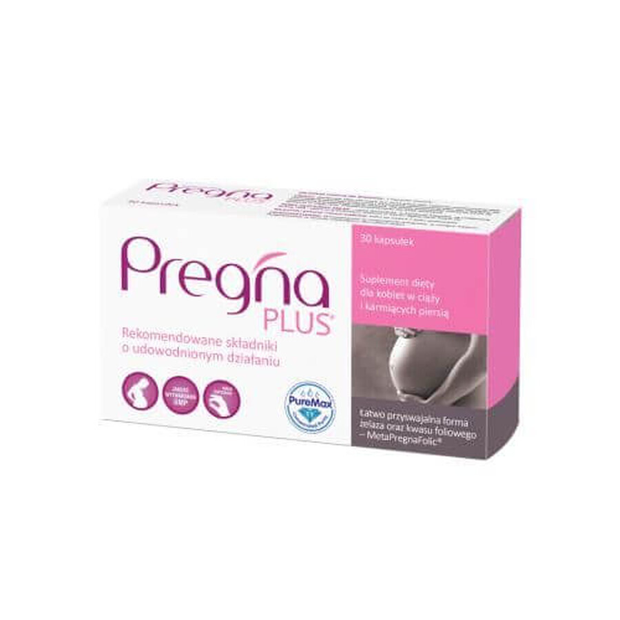 Pregna Plus, pour les femmes enceintes et allaitantes, 30 gélules