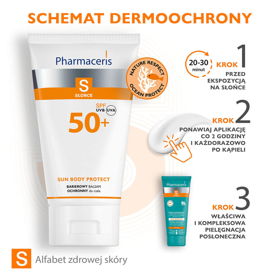 Pharmaceris S Sun Body Protect, hydrolipidenbeschermende bodylotion, SPF 50+, 150 ml