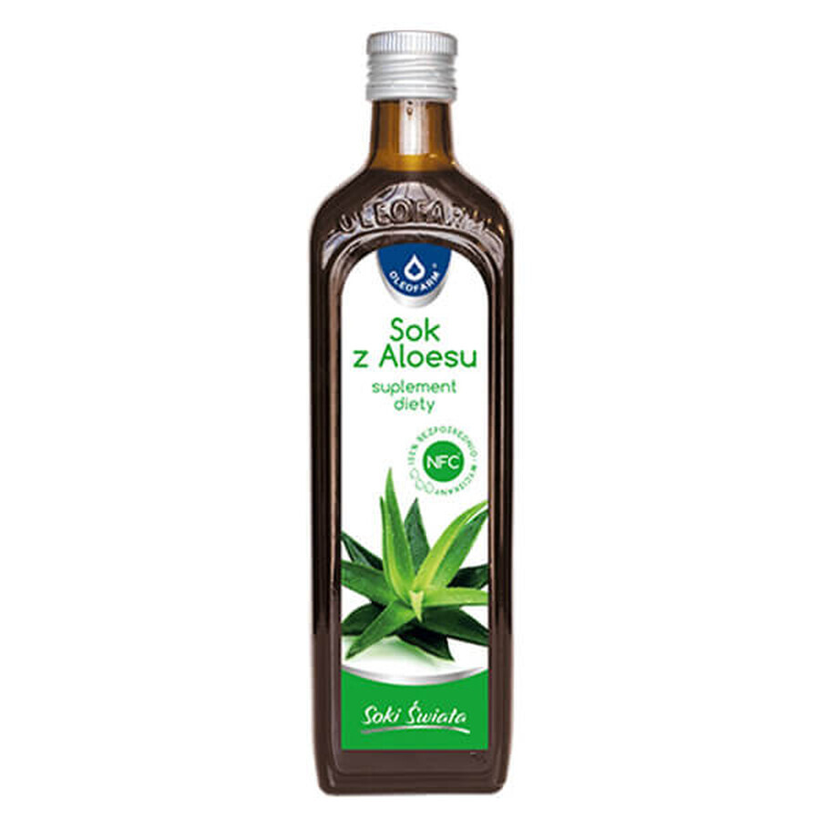 Oleofarm Juices of the World Aloë-sap met vruchtvlees, 500 ml