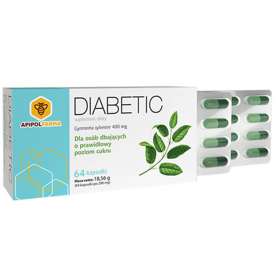 Diabétique, Gymnema sylvestre 400 mg, 64 gélules