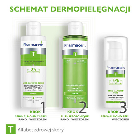 Pharmaceris T Sebo-Mandel-Peeling 5% Gesichtscreme und Peelinggrad 50 ml.