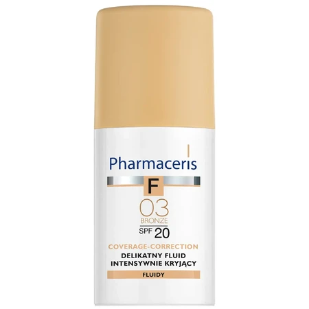 Pharmaceris F Coverage-Correction, vloeistof met fijne dekking, 03 Brons, SPF 20, 30 ml