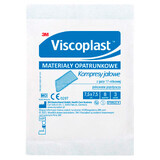 Viscoplast, steriele gaaskompressen, 17-draads, 8-laags, 7,5 cm x 7,5 cm, 3 stuks