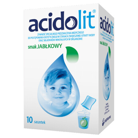 Acidolit, aroma mela, 10 buste