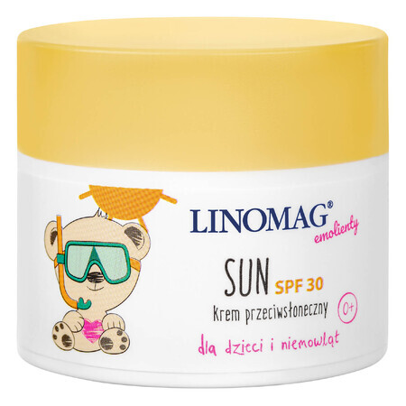 Linomag Emollients Sun, zonnebrandcrème voor kinderen en baby&#39;s vanaf 1 dag, SPF 30, 50 ml