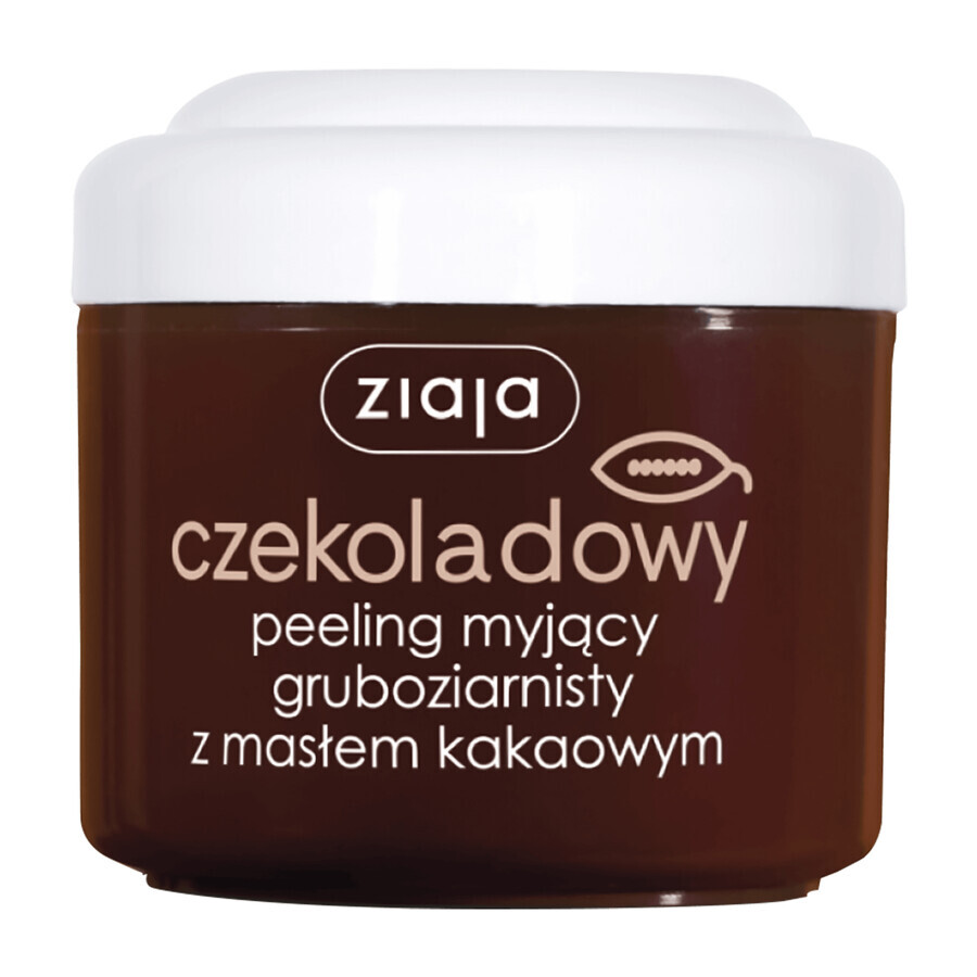 Ziaja Cacaoboter, chocoladereinigingsscrub, grofkorrelig, 200 ml