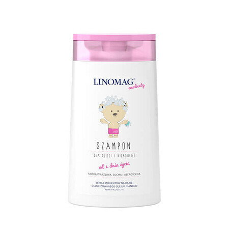 Linomag Emolients, șampon pentru bebeluși și copii din prima zi de viață, 200 ml