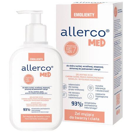 Allerco, reinigingsgel voor de huid gevoelig voor irritatie en allergieën, 200 ml