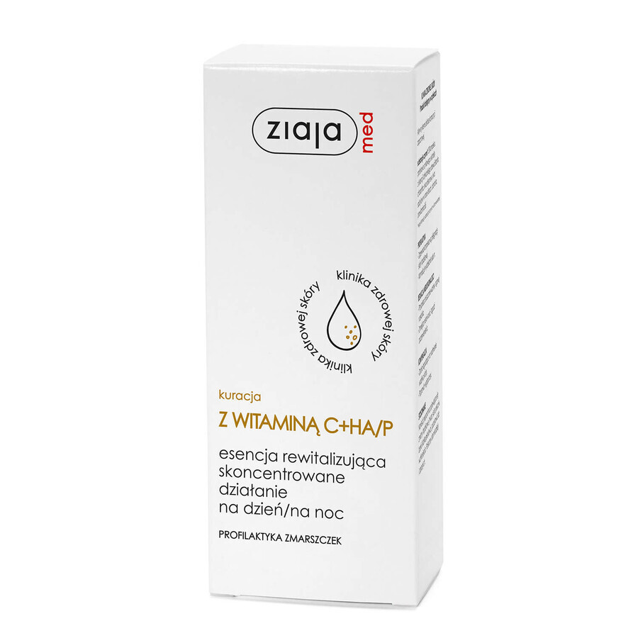 Ziaja Med, Siero Rivitalizzante con Vitamina C per il Giorno e la Notte, 30ml