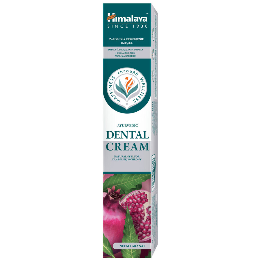 Himalaya Dental Cream, pastă de dinți cu neem și rodie, 100 g