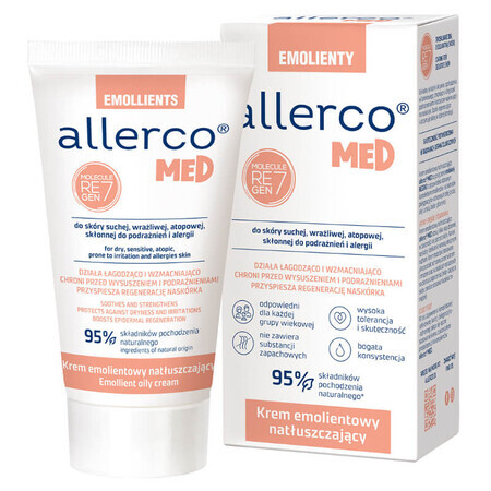 Allerco Emollients, crème émolliente hydratante, 75 ml