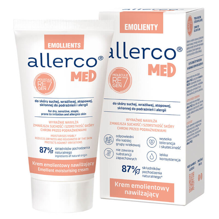 Allerco Emollients, vochtinbrengende verzachtende crème, 75 ml