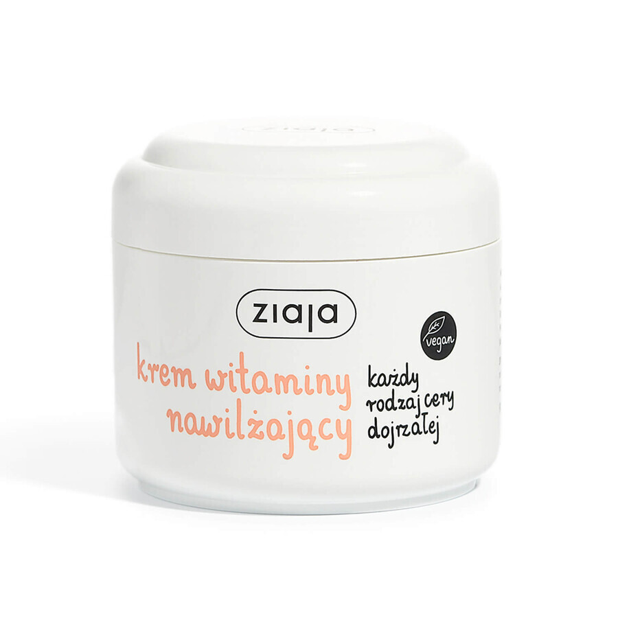 Ziaja, vitamine, vochtinbrengende crème, alle soorten rijpe huid, 100 ml