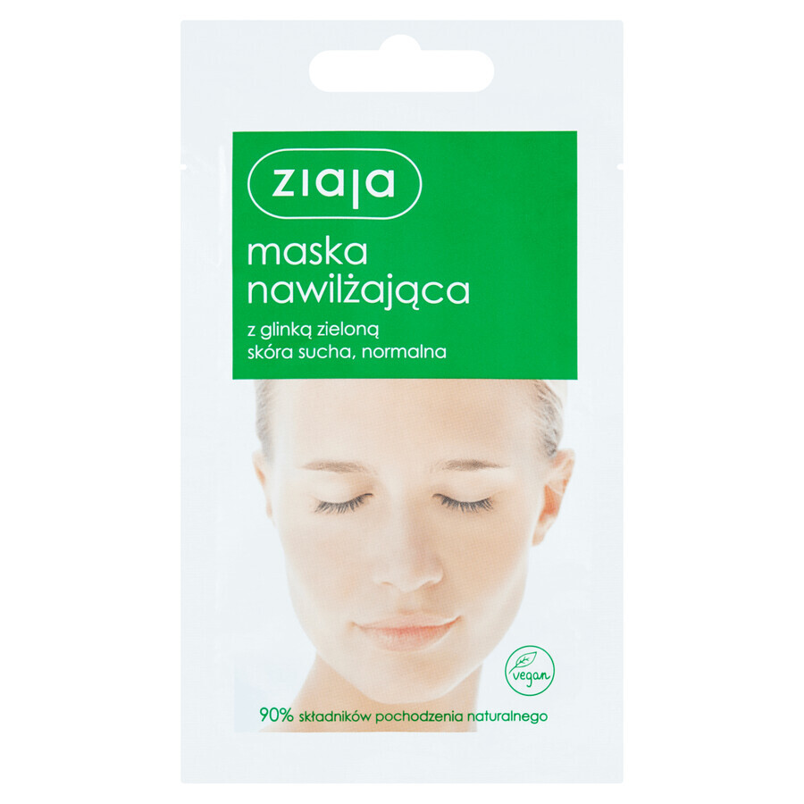 Maschera Idratante con Argilla Verde Ziaja per Pelle Secca e Normale 7ml