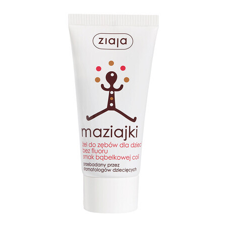 Ziaja Maziajki, Gel Denti per Bambini senza Fluoro, Cola Frizzante, 50ml