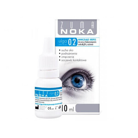 Zuma Noka Eye Relief 0,2%, hydraterende oogdruppels, oplossing, 10 ml