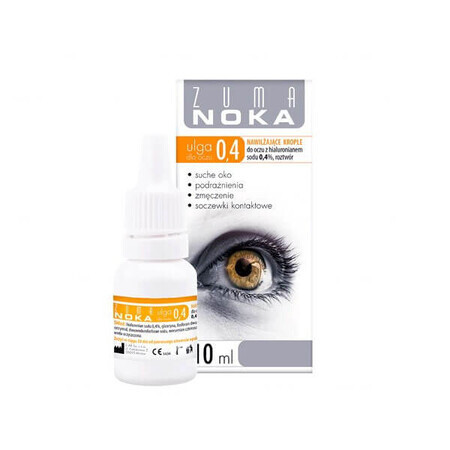 Zuma Noka Eye Relief 0,4%, hydraterende oogdruppels, oplossing, 10 ml