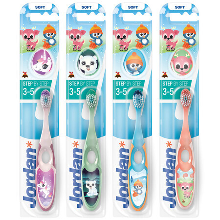 Jordan, brosse à dents pour enfants, Step by Step 3-5 ans, souple, 1 pièce