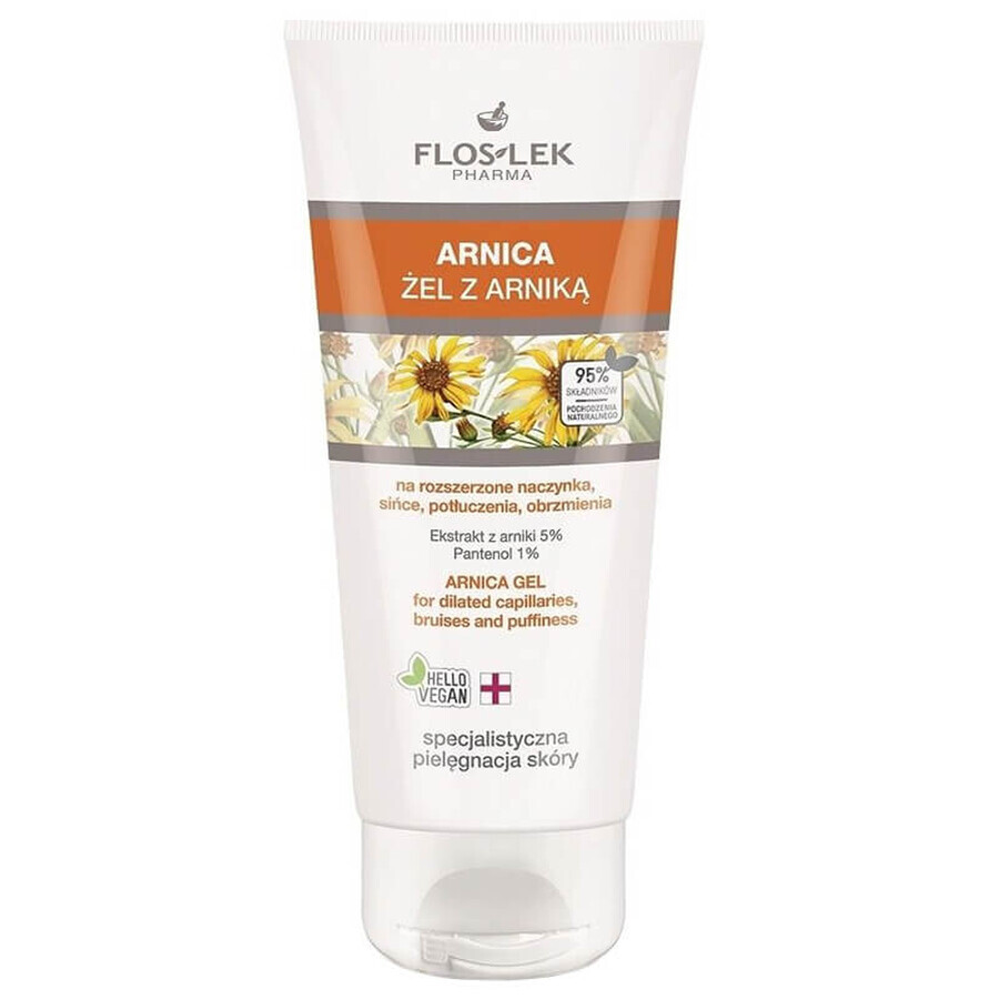 Flos-Lek Arnica, Arnica gel, pentru capilare dilatate, vânătăi, vânătăi, umflături, 200 ml