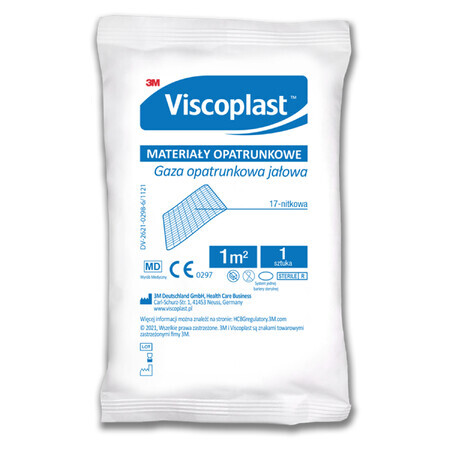 Viscoplast, gaasverband, steriel, 17-draads, 1 m2, 1 stuk