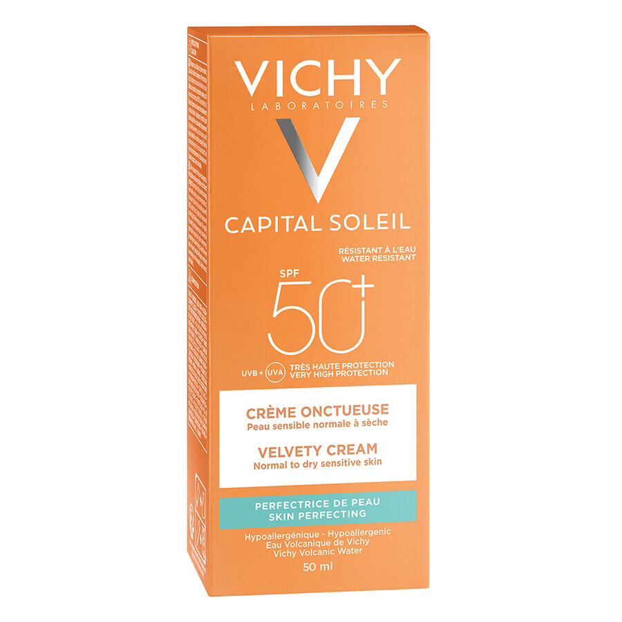 Vichy Idéal Soleil (Capital Soleil), crème visage velours, SPF 50, 50 ml