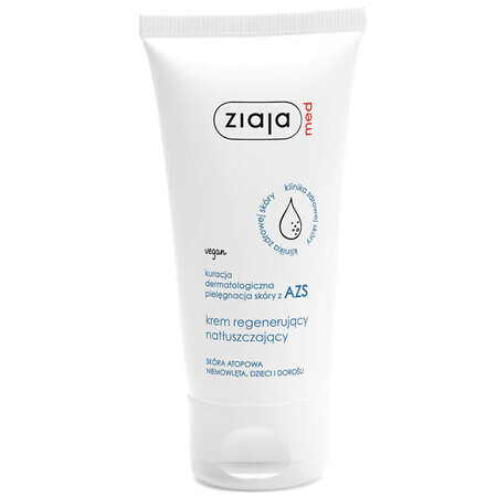 Ziaja Med AZS Dermatologische behandeling, regenererende en hydraterende crème, 50 ml