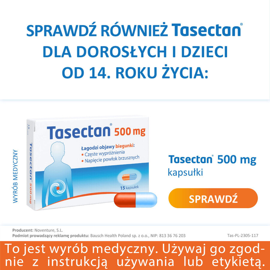 Tasectan 250mg polvere per diarrea per bambini e neonati, 20 bustine