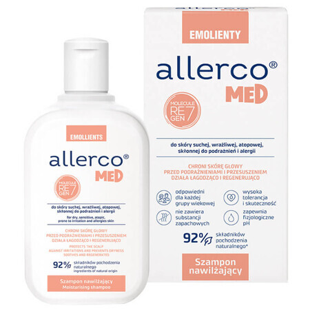 Allerco Med Emolients, Șampon hidratant, 200 ml