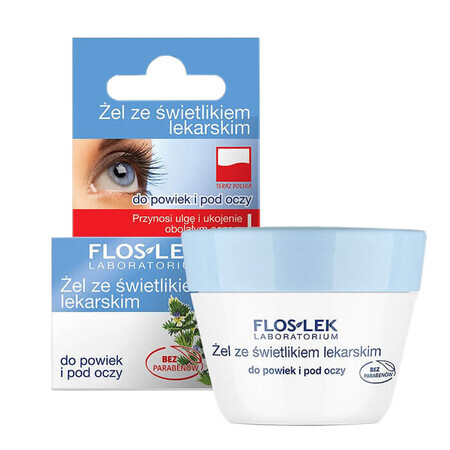 Flos-Lek, gel avec puits de lumière pour paupières et sous les yeux, 10 g