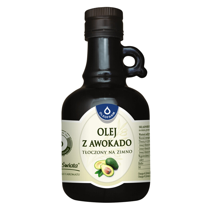 Oleofarm Oils of the World Huile d&#39;avocat, pressée à froid, 250 ml