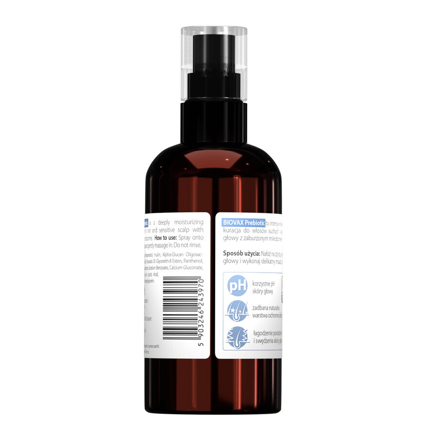 Biovax Prebiotico, Tonico per il Cuoio Capelluto, 100 ml