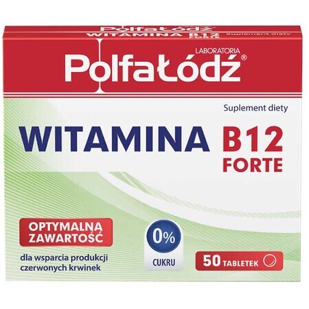 PolfaŁódź Laboratories Vitamine B12 Forte, 50 tabletten