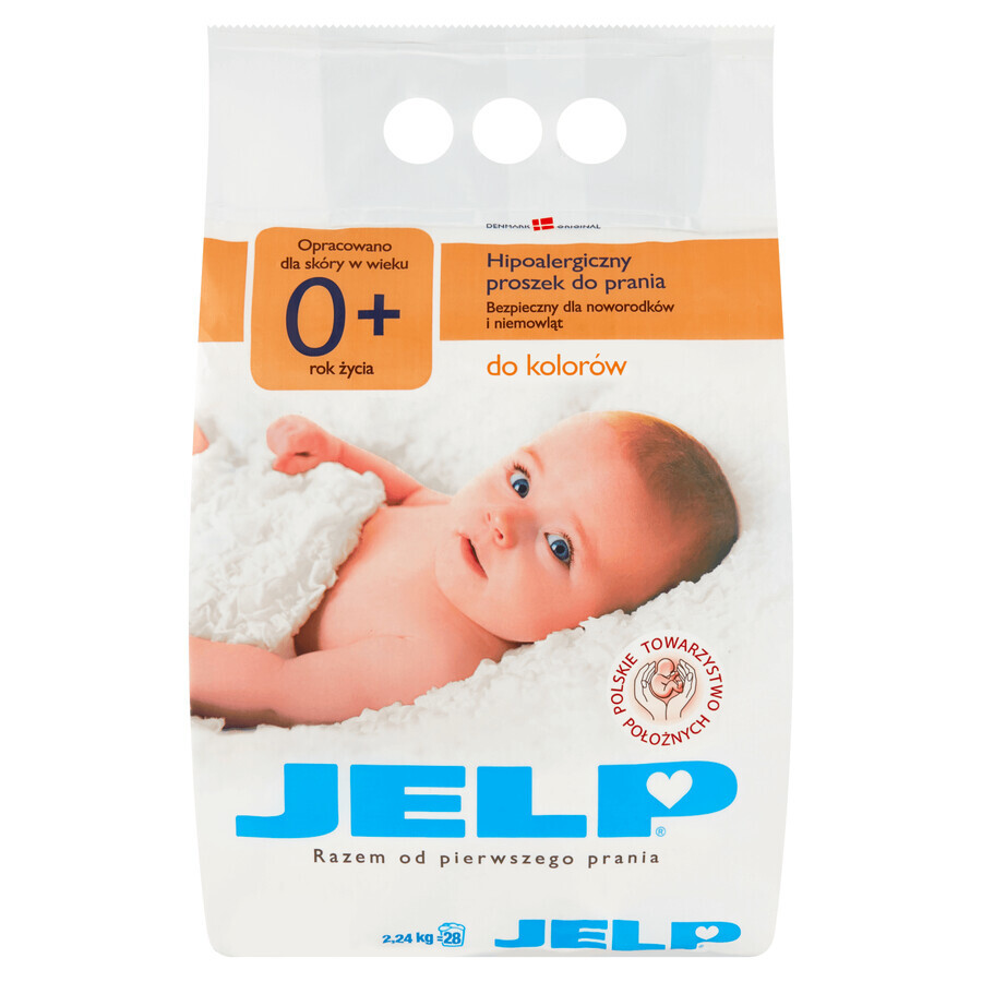 Jelp 0+, hypoallergeen waspoeder, kleur, 2,24 kg