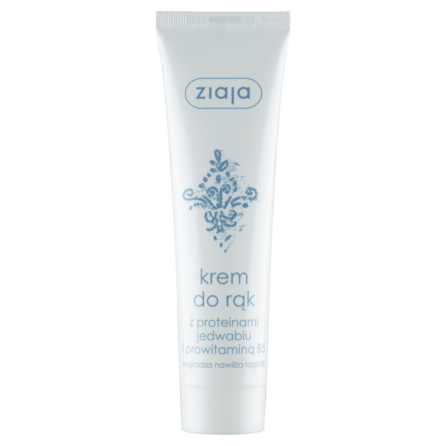 Ziaja, crema mani con proteine della seta e provitamina B5, 100 ml