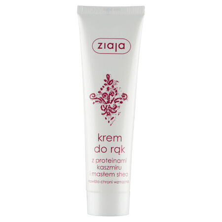 Ziaja, crema mani con proteine del cashmere e burro di karité, 100 ml