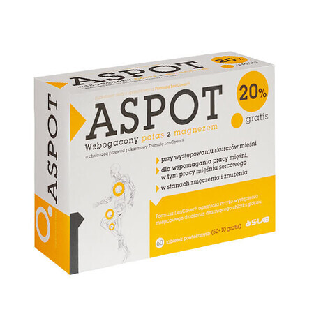 Aspot, potassium with magnesium, 60 tablets