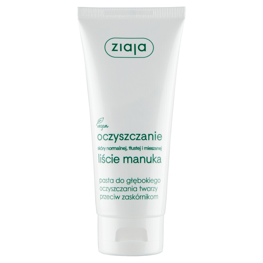 Ziaja Cleansing, Manuka Leaf, Deep Cleansing Face Mask Against Blackheads, 75ml