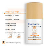 Pharmaceris F Sun-Correction, beschermende en corrigerende vloeistof, 02 Zand, SPF 50+, 30 ml