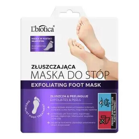 L&#39;Biotica Home Spa, masque exfoliant pour les pieds, chaussettes imbibées, 40 ml