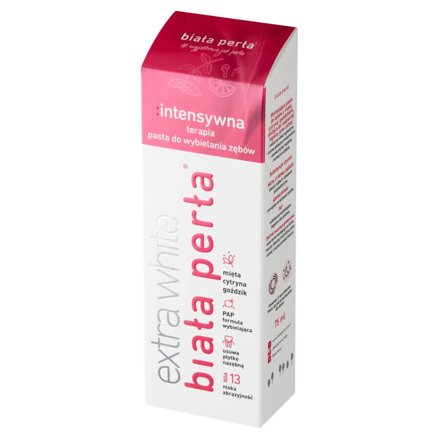 Biała Perła Extra White, whitening-tandpasta, intensieve therapie, 75 ml