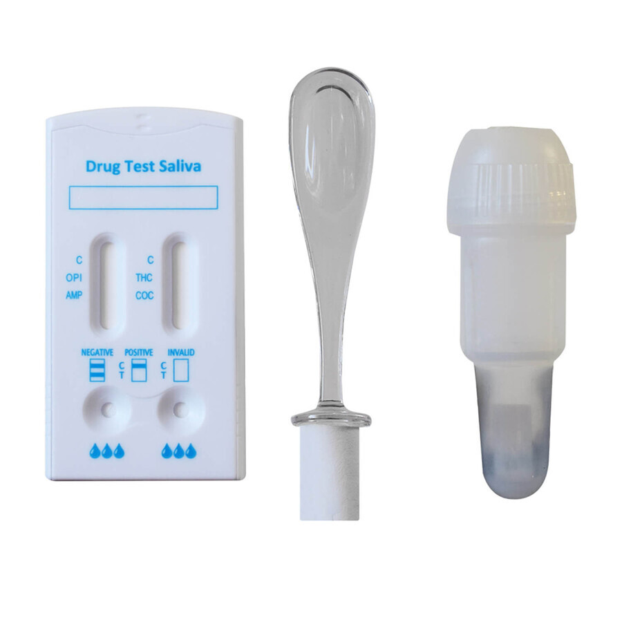 Test de drogue en laboratoire à domicile, test à domicile pour détecter les drogues dans la salive, 1 pièce