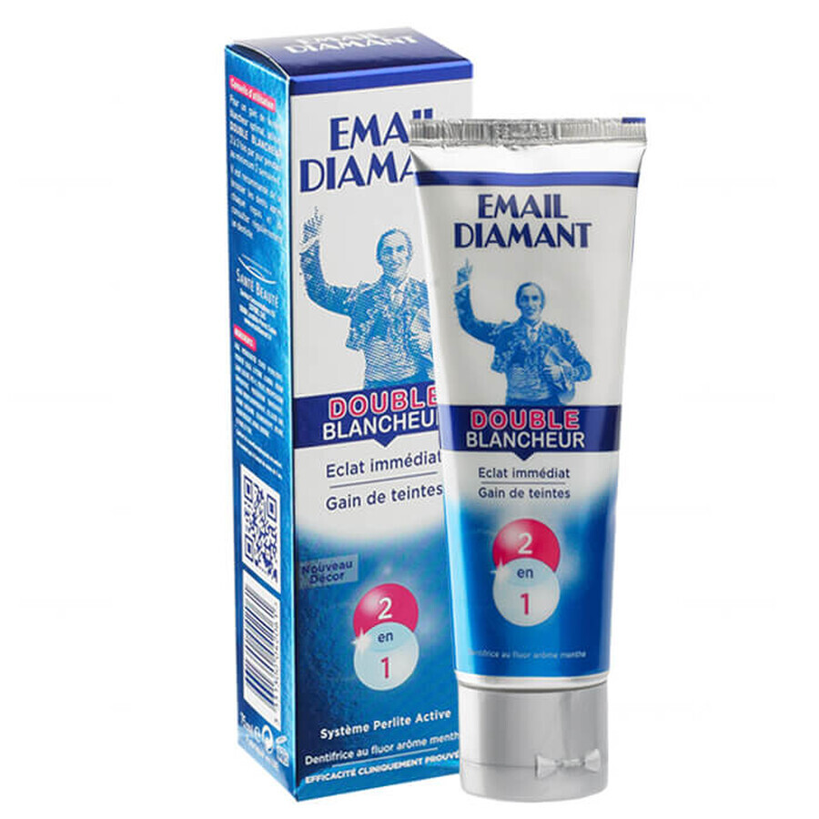 E-mail Diamant Double Blancheur, whitening tandpasta, 75 ml