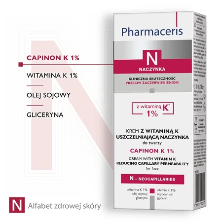 Canpinon N-crème met 1 % vitamine K voor haarvaten, 30 ml