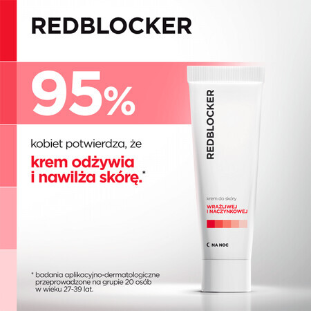 Redblocker, crème pour peau vasculaire, nuit, 50 ml