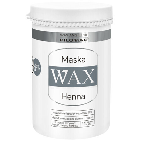 WAX Pilomax Natur Classic, Henna, Mască regenerantă pentru părul și scalpul închis la culoare, 480 ml