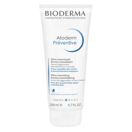 Bioderma Atoderm Preventive, Nourishing cream for strengthening the skin for children and babies, atopic skin, 200 ml