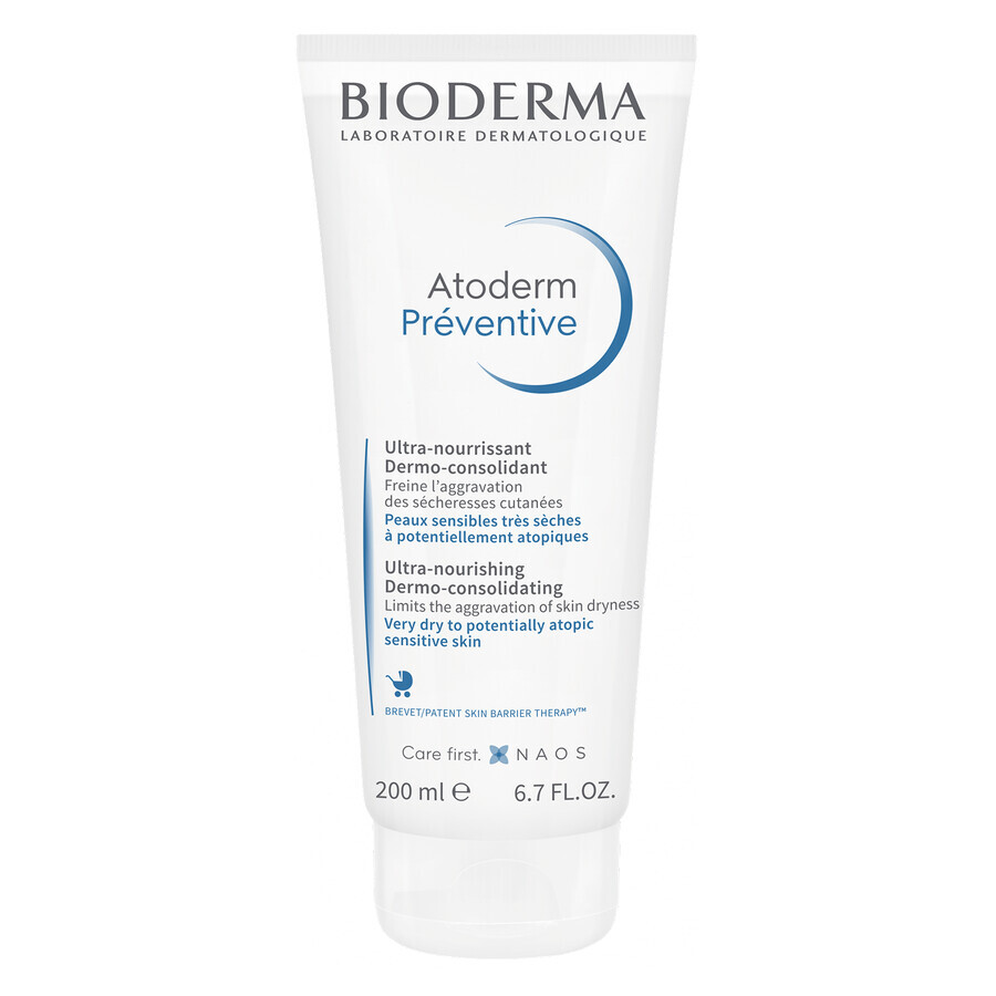 Bioderma Atoderm Preventive, Nourishing cream for strengthening the skin for children and babies, atopic skin, 200 ml