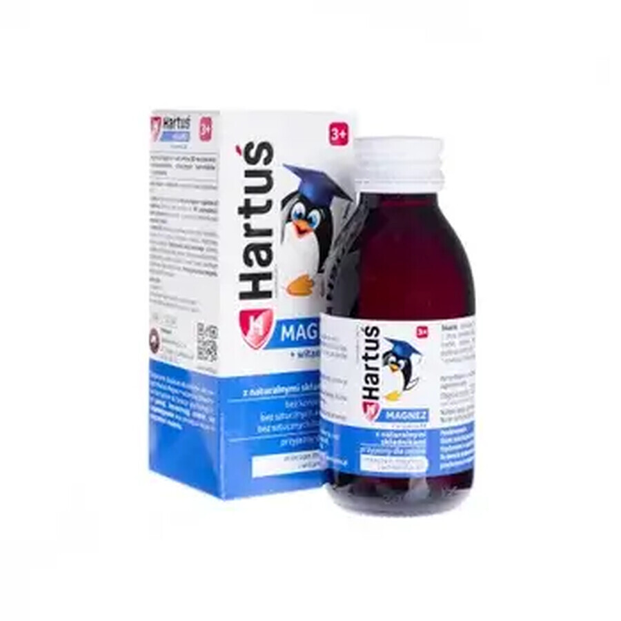 Hartuś Magnesium + Vitamine B6, siroop voor kinderen vanaf 3 jaar, 120 ml