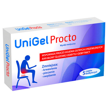 UniGel Procto, rectale zetpillen, 5 stuks