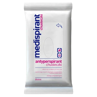Medispirant, chusteczki nawilżane, antyperspirant, 20 sztuk